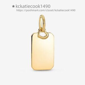 Pandora Engravable Rectangle Tag Pendant